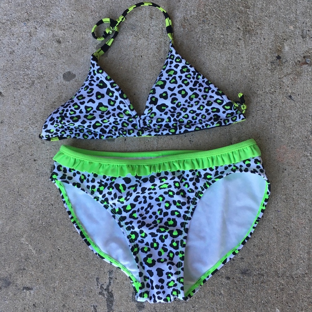 SO Girls Leopard Print Swimsuit Size 12